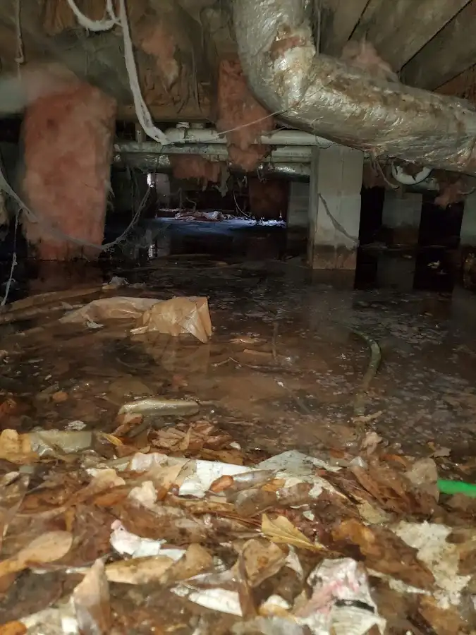 Crawl space flood assessment for Commercial Water Damage Restoration in Carpentersville
