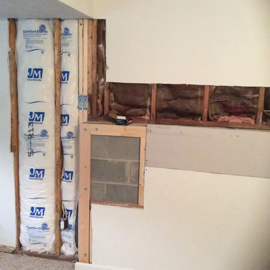 Wall insulation replacement during Contents Cleaning & Restoration in Carpentersville